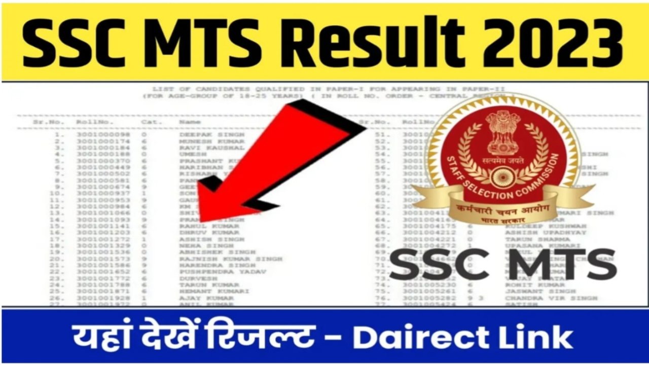 SSC MTS Result 2023: एसएससी एमटीएस का रिजल्ट घोषित, यहां से चेक करें रिजल्ट