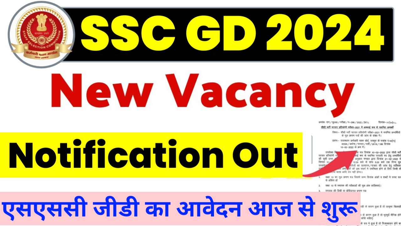 SSC GD Registration Form 2024 एसएससी जीडी का आवेदन फार्म शुरू, यहां से